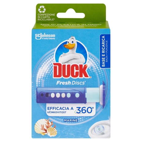 Duck Fresh Discs - Base per Dischi Gel Igienizzanti WC, Fragranza Marine 36ml